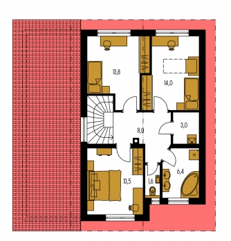 Mirror image | Floor plan of second floor - PREMIER 203